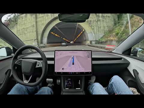 Raw 1x: Tesla FSD 12.4.1: Sausalito to San Francisco with Two Interventions