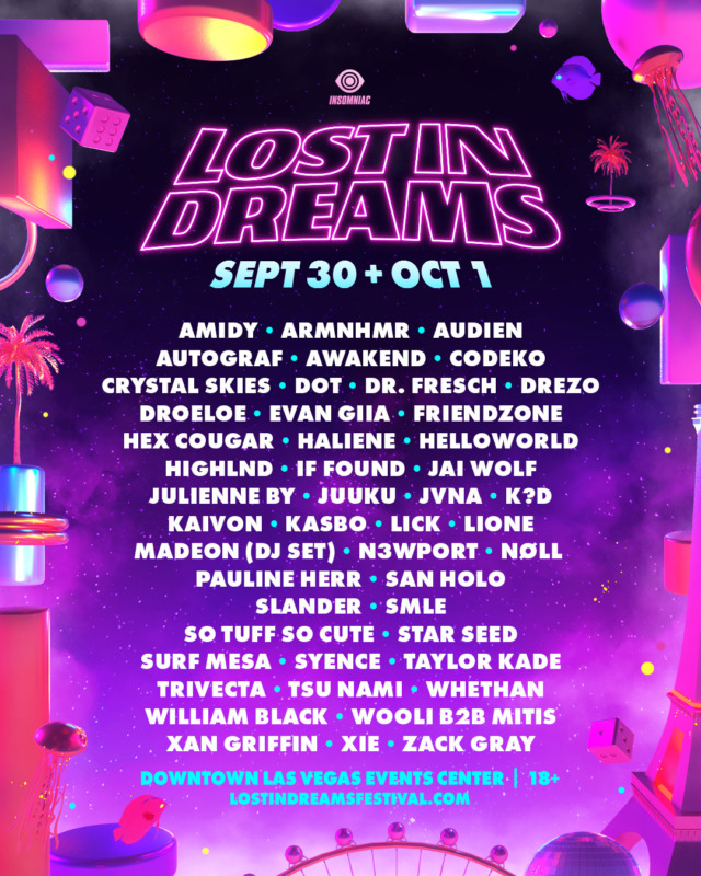 Lost In Dreams shares lineup for second annual run: SLANDER, Madeon, STAR SEED, HALIENE, and moreLid 2022 Mk Lu Full Lineup R01